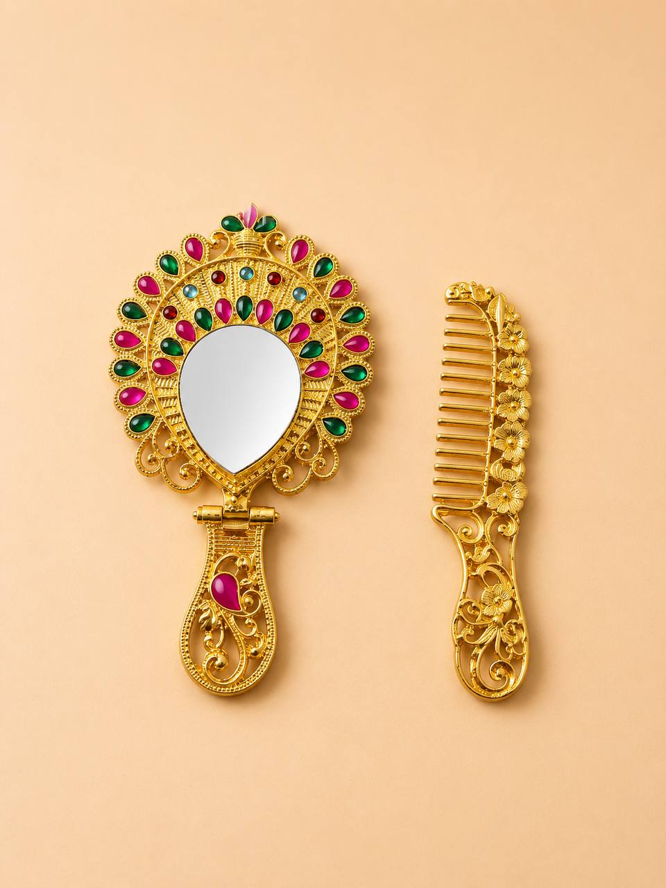 Laddu Gopal Mirror Comb Set Shringar Kanha Ji Pooja Accessory