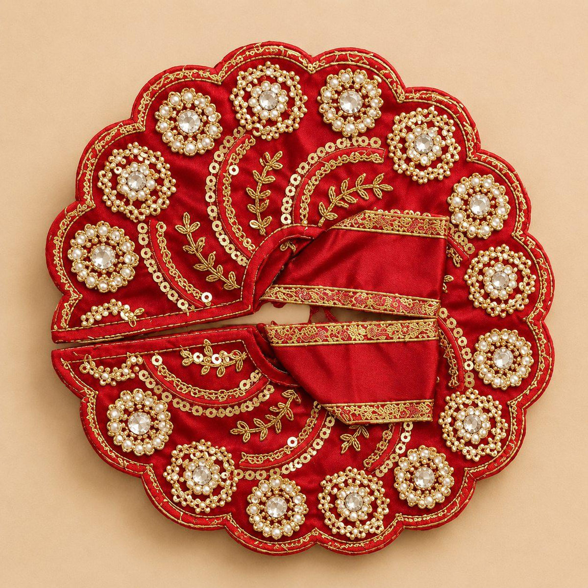 Divine Poshak for Laddu Gopal - Peacock Blue Shringar