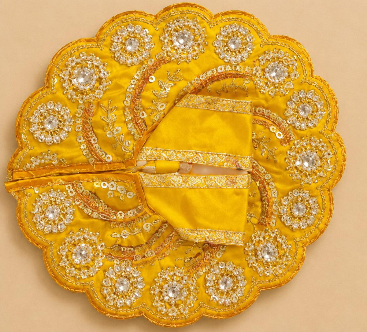 Divine Poshak for Laddu Gopal - Peacock Blue Shringar