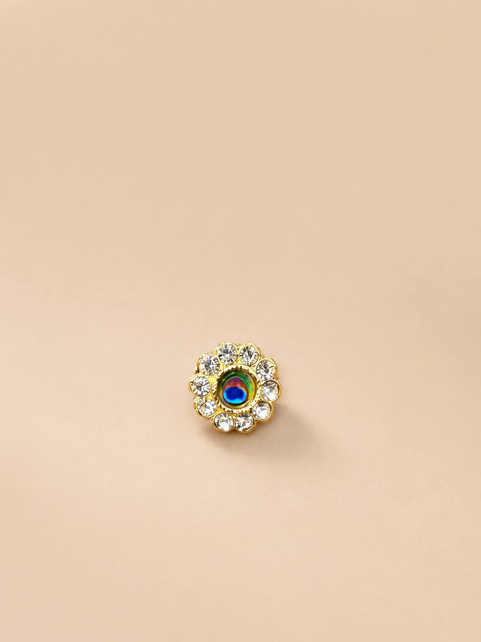 Green Peacock-Crystal Tilak for Laddu Gopal Shringar & Pooja