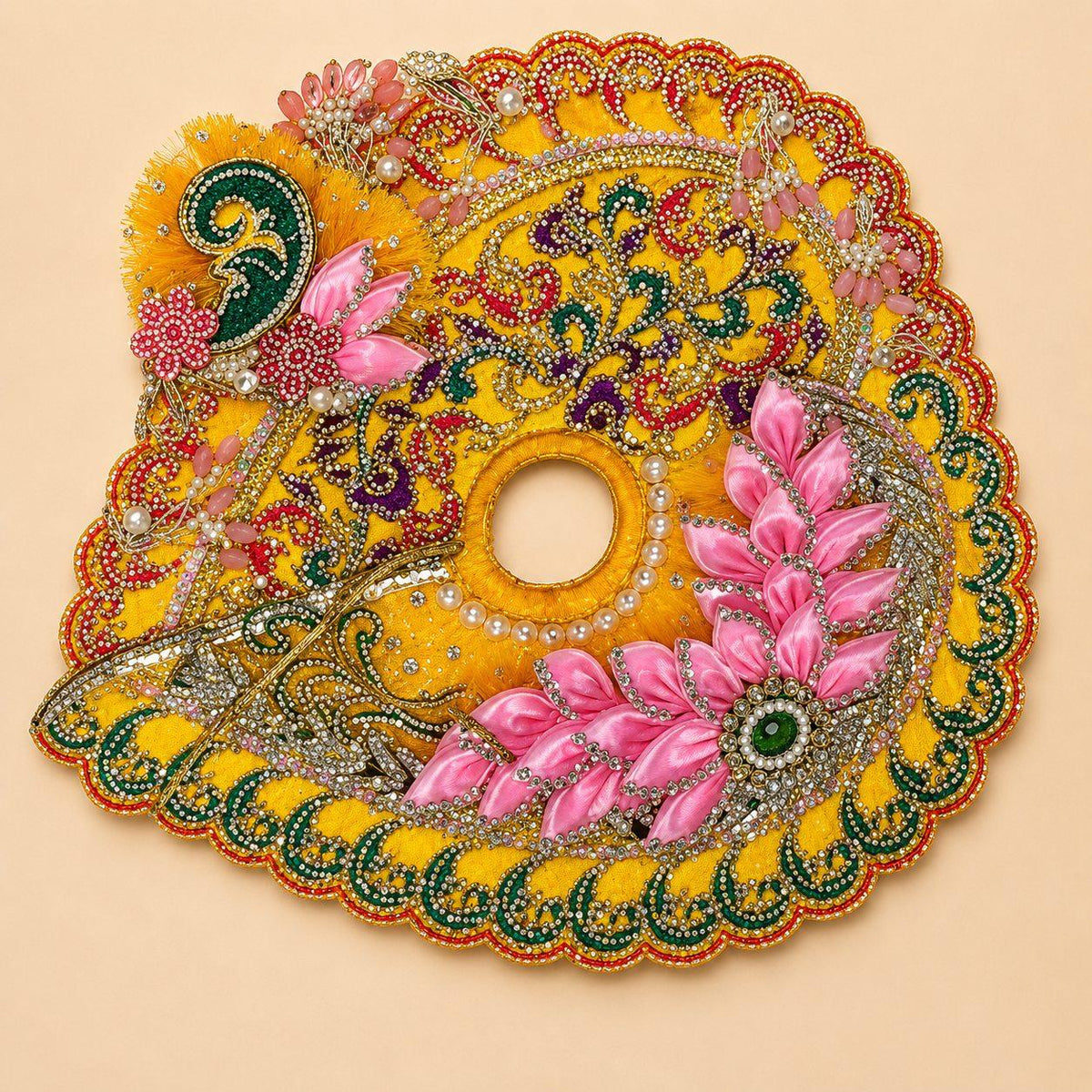 Elegant Yellow Poshak for Laddu Gopal Shringar Pooja