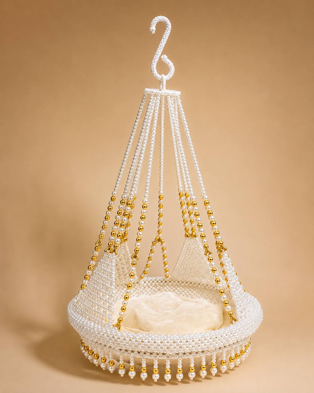 Pearl Jhula Swing for Laddu Gopal Bal Gopal Kanha Ji Mandir