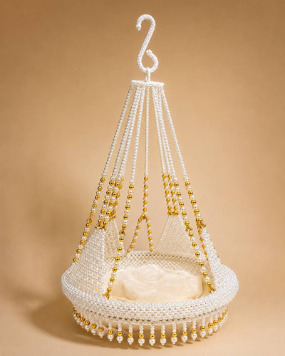 Pearl Jhula Swing for Laddu Gopal Bal Gopal Kanha Ji Mandir