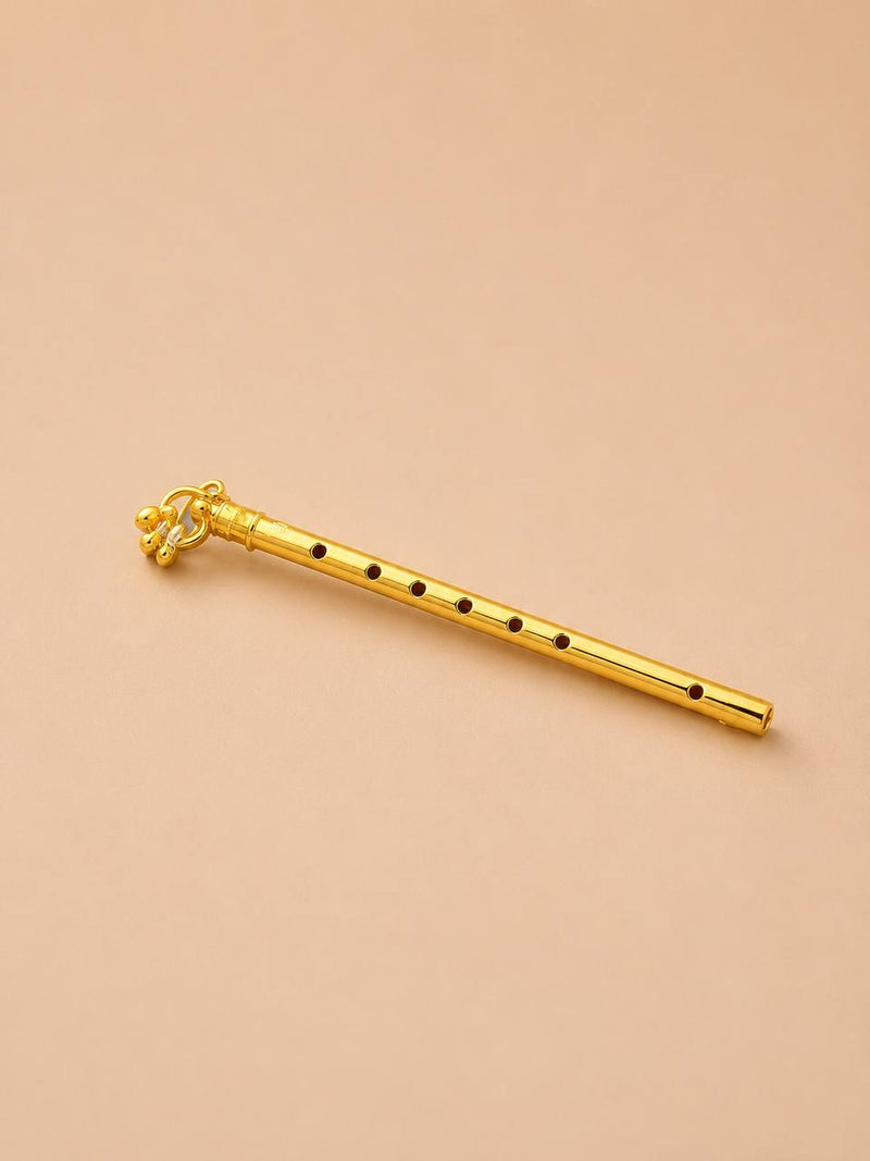 Golden Bansi Flute for Laddu Gopal Krishna Shringar Pooja