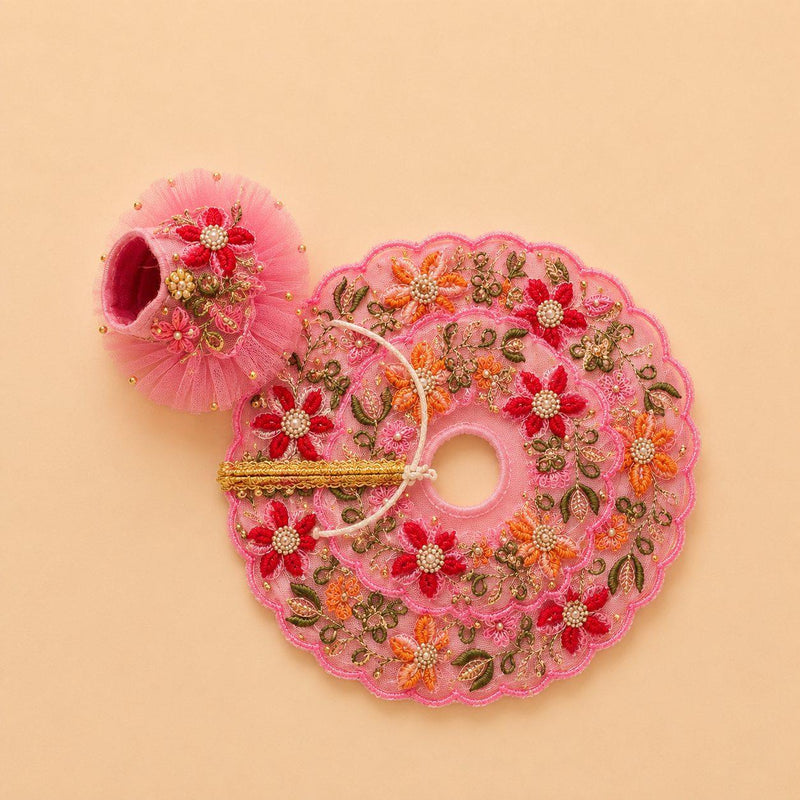 Elegant Pink Poshak for Laddu Gopal Shringar