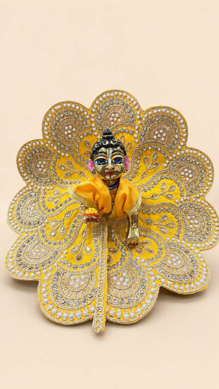 Divine Yellow Poshak for Laddu Gopal Shringar & Pooja