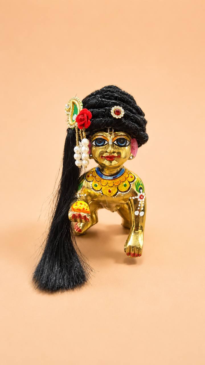 Beautiful Laddu Gopal Hair Accessories for Pooja Shringar