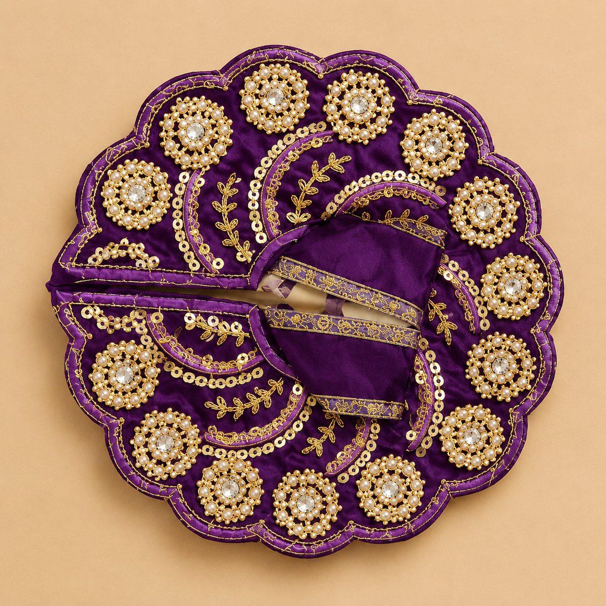 Divine Poshak for Laddu Gopal - Peacock Blue Shringar