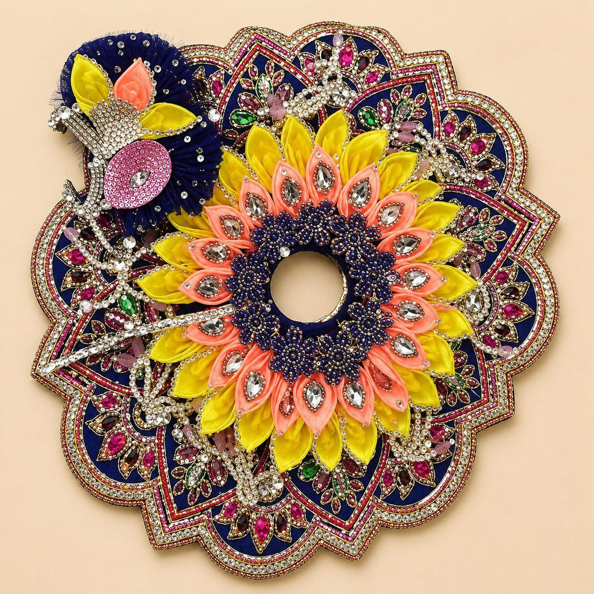 Elegant Navy Blue Poshak for Laddu Gopal Shringar