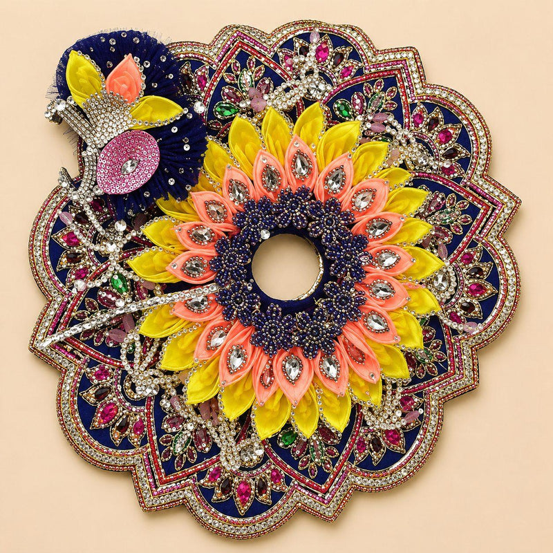 Elegant Navy Blue Poshak for Laddu Gopal Shringar