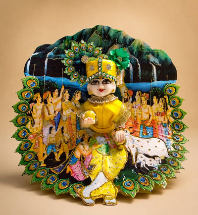 Yellow-Green Poshak for Laddu Gopal Bal Gopal Kanha Ji Shringar