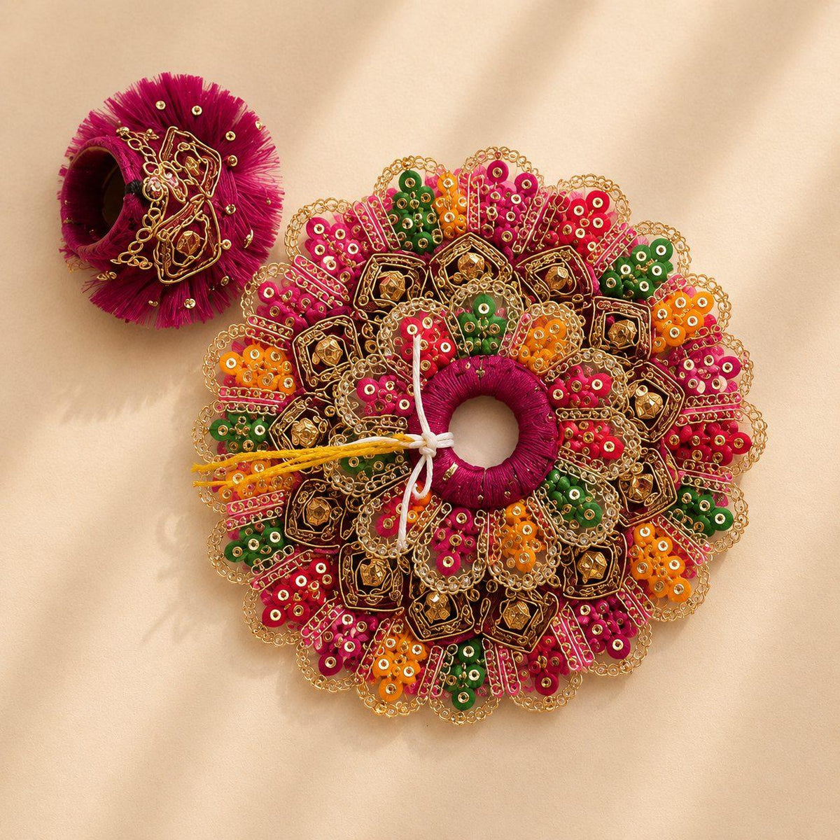 Elegant Pink Poshak for Laddu Gopal Shringar & Pooja