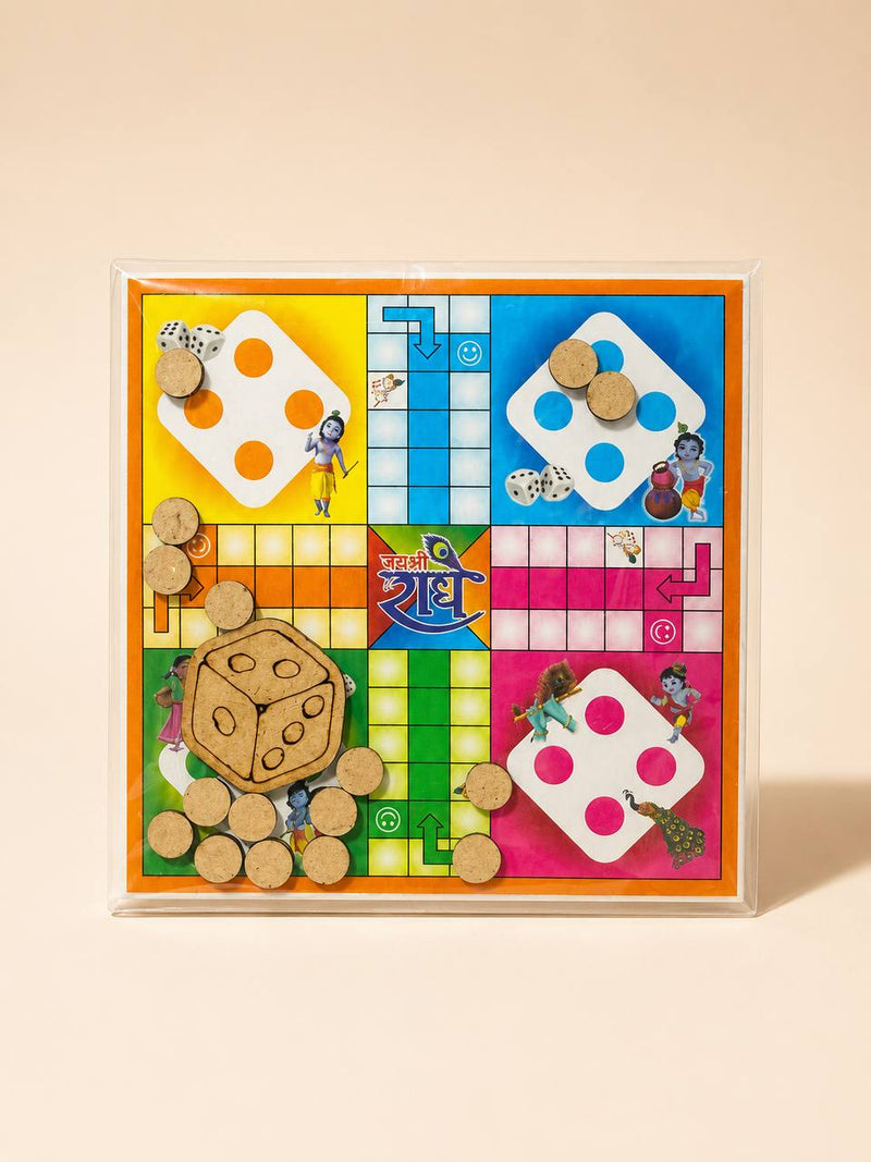 Ludo Board Game Krishna Radha Theme Bal Gopal Pooja Fun Gift