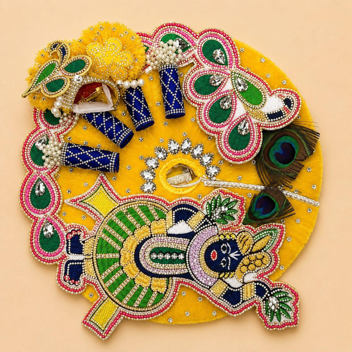Beautiful Laddu Gopal Yellow Poshak for Divine Shringar