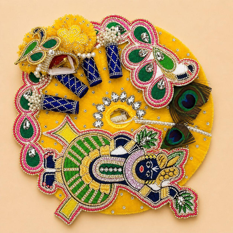 Beautiful Laddu Gopal Yellow Poshak for Divine Shringar
