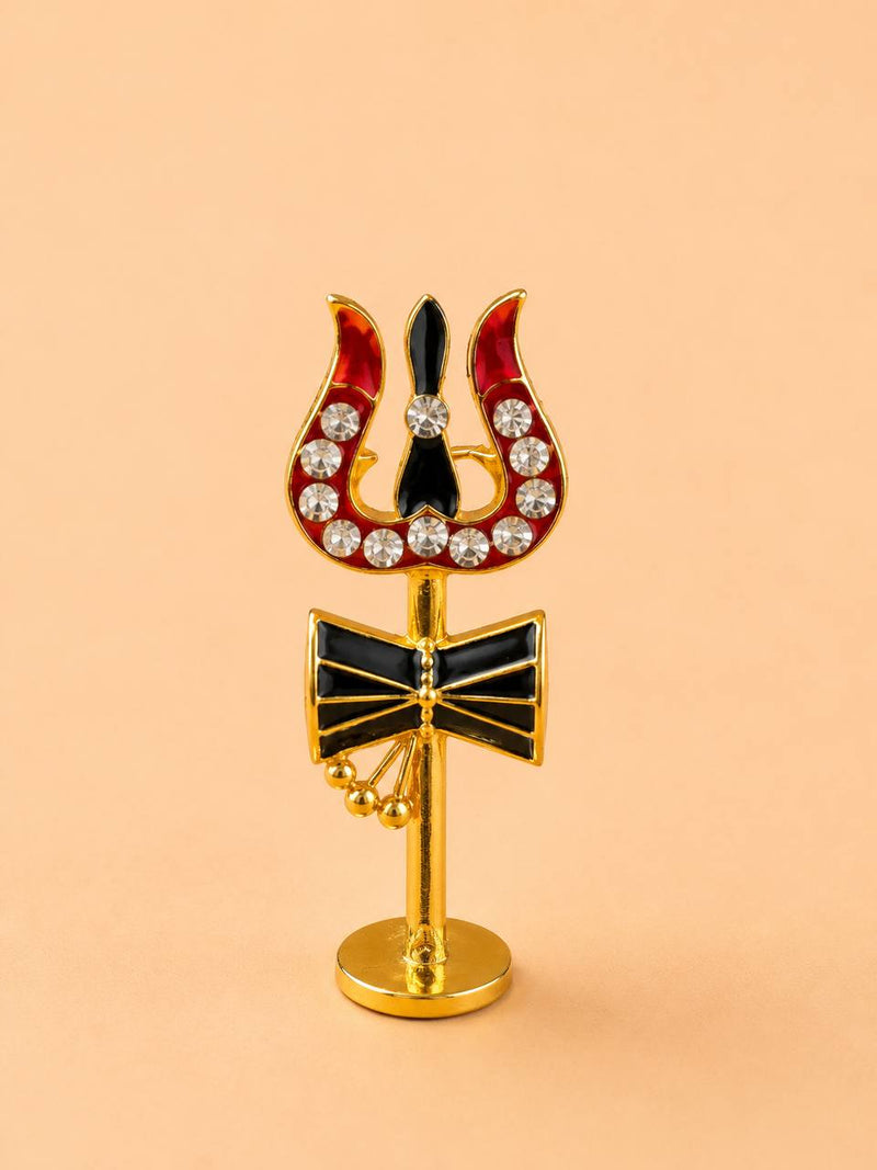 Decorative Trishul for Krishna Mandir Pooja Shringar Decor