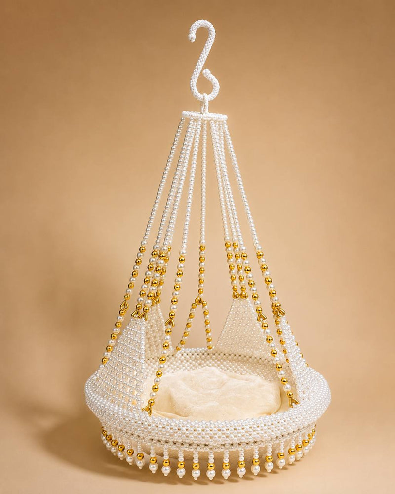Pearl Jhula Swing for Laddu Gopal Bal Gopal Kanha Ji Mandir