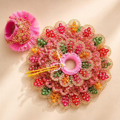 Elegant Pink Poshak for Laddu Gopal Shringar & Pooja