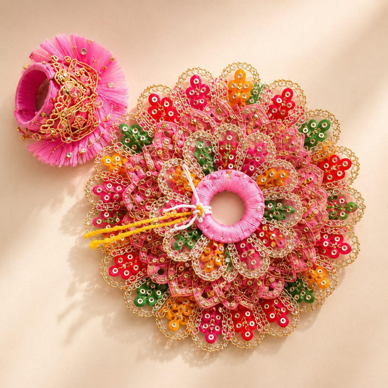 Elegant Pink Poshak for Laddu Gopal Shringar & Pooja